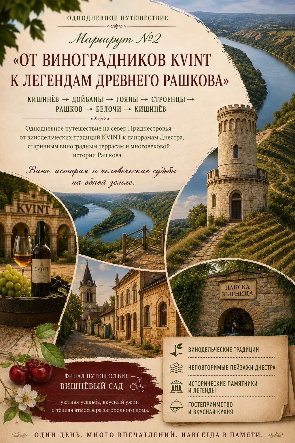 «От виноградников KVINT к легендам древнего Рашкова»